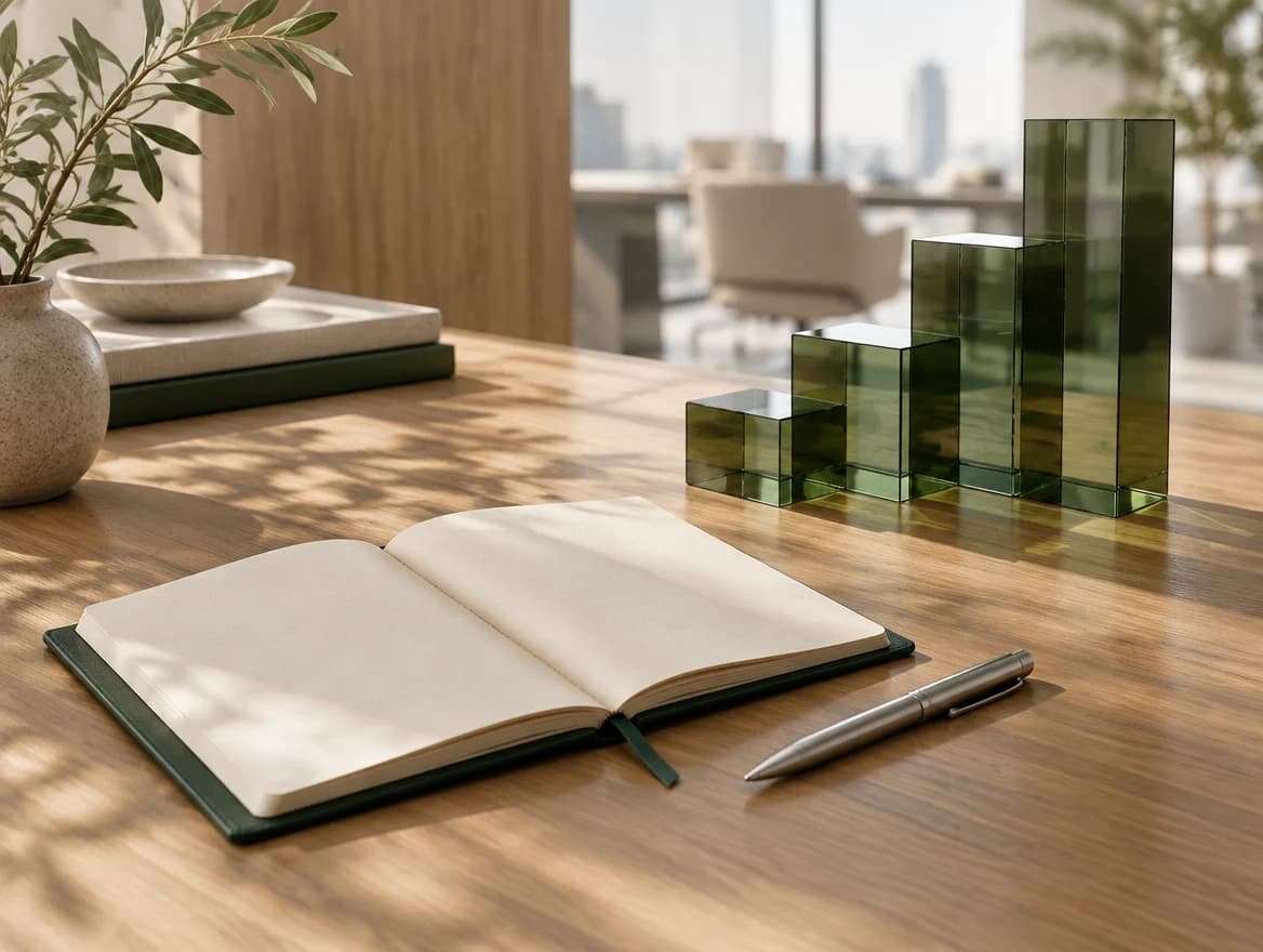 Cuaderno y composición arquitectónica ilustrativa para el diseño de servicios